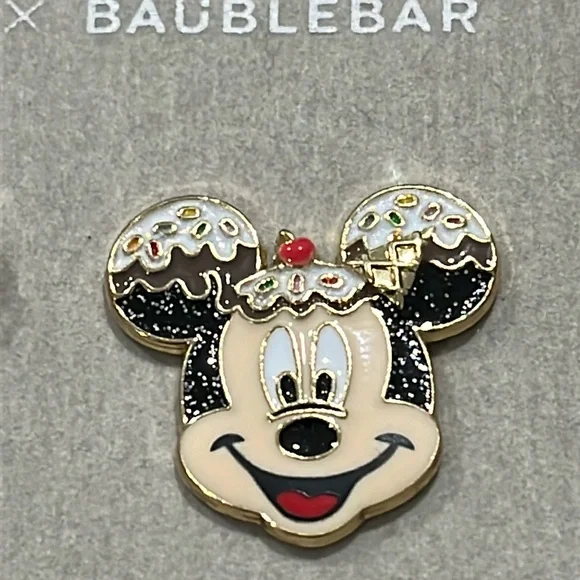 Disney x Baublebar - NEW Mickey Mouse Face Ice Cream Sundae with Gold Tone π¨ - Picture 3 of 7
